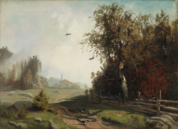 Autumn morning in Hakadal (Autumn morning in Ringerike), 1858. Creator: Werner Holmberg.