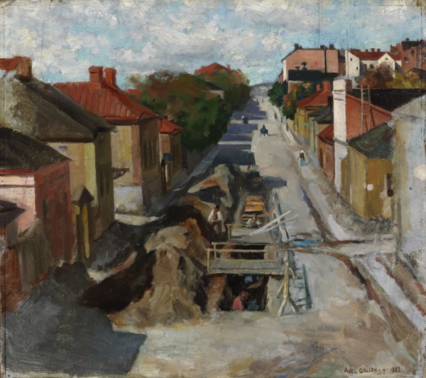 View from Fredrikinkatu, 1883. Creator: Akseli Gallen-Kallela.