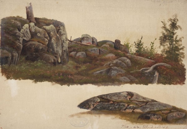 Landscape Study, Ullanlinna in Helsinki, 1864. Creator: Magnus von Wright.