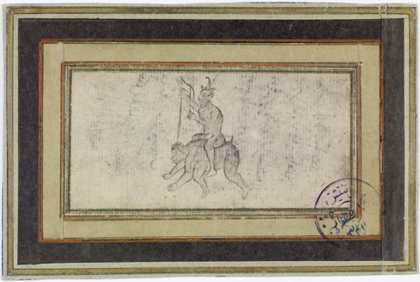 Devil on a monkey's back, c18th century. Creator: Unknown.