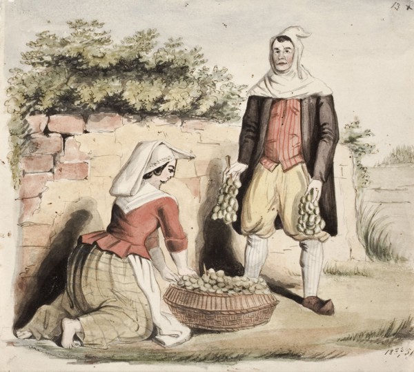 Grape harvest, 1850. Creator: Karl Anders Ekman.