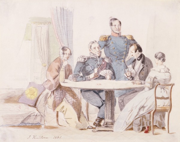 Party playing cards, 1840. Creator: Johan Knutson.