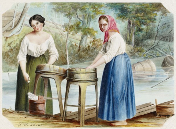 Laundresses, 1830-1899. Creator: Johan Knutson.