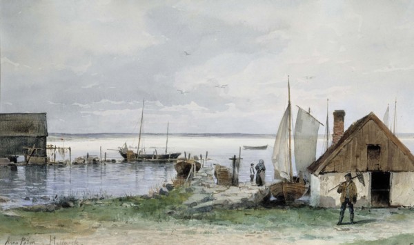 Fishing Spot at Blekinge, 1880-1924. Creator: Anna Palm de Rosa.