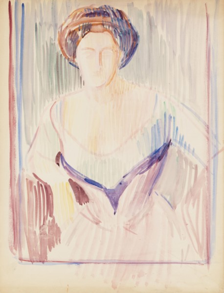 Portrait sketch, c1910s. Creator: Verner Thome.