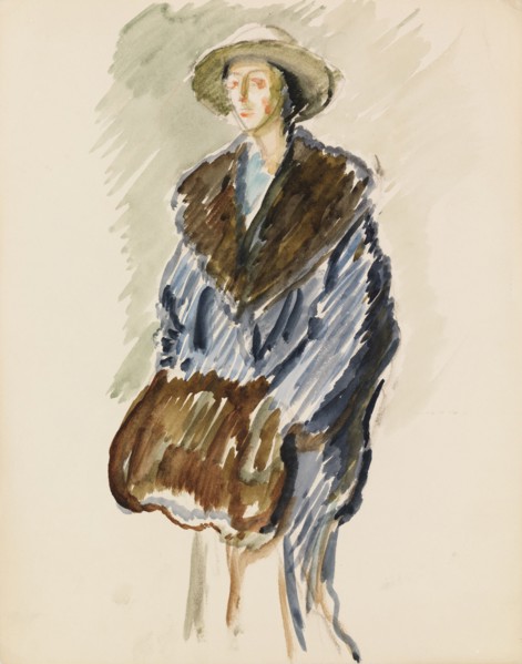 Portrait sketch, c1910s. Creator: Verner Thome.