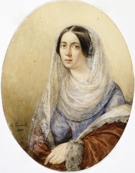 Portrait of a woman, 1841. Creator: Karl Briullov.