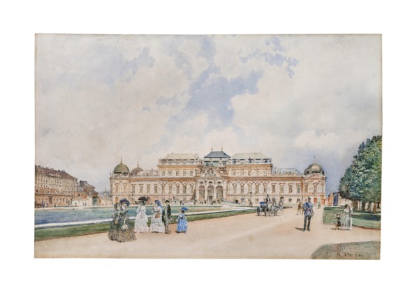 The Upper Belvedere in Vienna, 1872. Creator: Alt, Rudolf von (1812-1905).