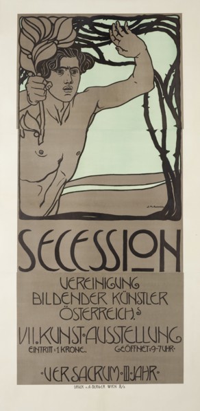 Poster for the VII Exhibition of the Vienna Secession, 1900. Creator: Auchentaller, Josef Maria (1865-1949).