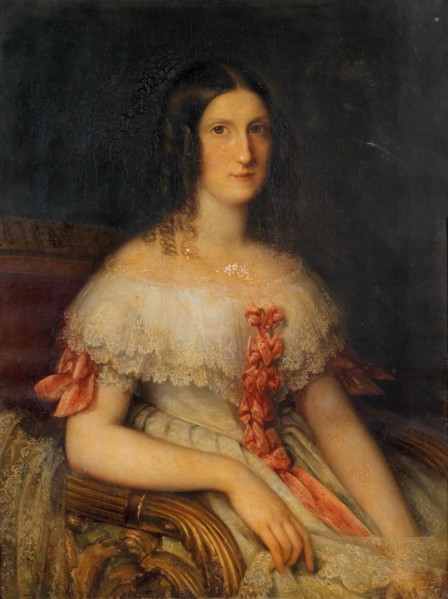 Portrait of Grand Duchess Maria Antonia of Tuscany (1814-1898), 1842. Creator: Beaudin, Félicité (1797-1879).