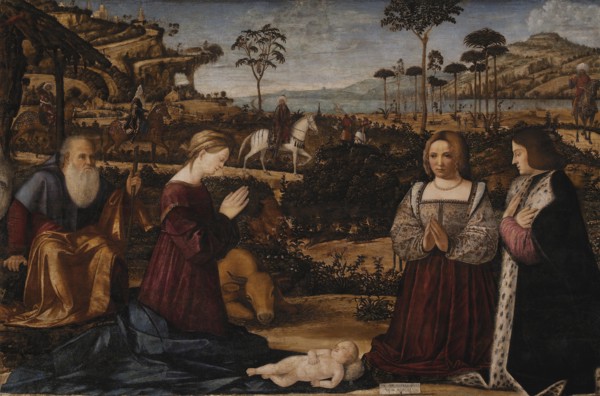 Holy Family and Donors, 1505. Creator: Carpaccio, Vittore (1460-1526).
