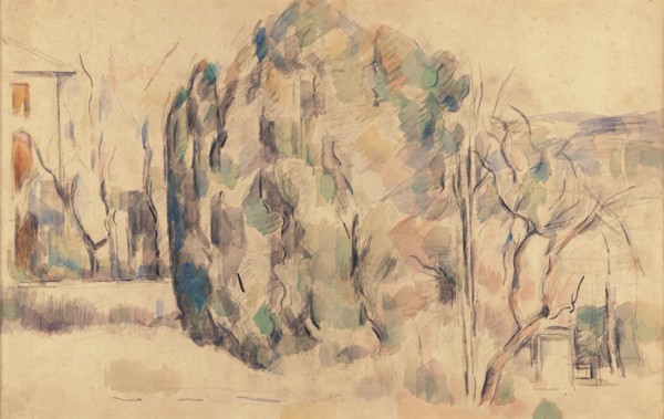 Maison et bosquet, c 1890. Creator: Cézanne, Paul (1839-1906).