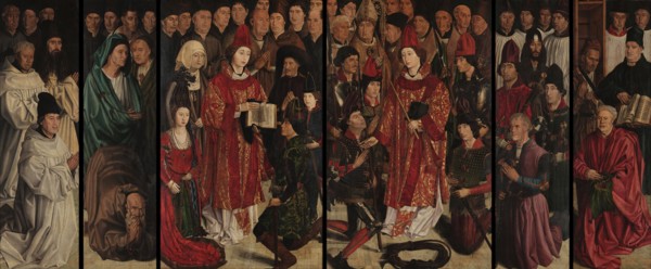 The Adoration of Saint Vincent (Polyptych), c 1450. Creator: Gonçalves, Nuno (active 1445-1480).