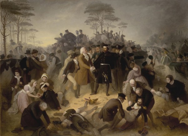 The Residents of Berlin on the Battlefield of Großbeeren on 23 August 1813, 1866. Creator: Haendler, Paul (1833-1903).