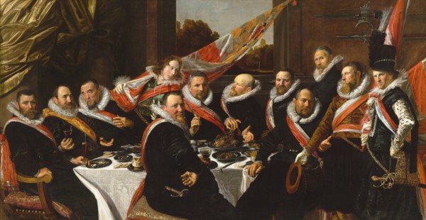 Banquet of the Officers of the St George Civic Guard, 1616. Creator: Hals, Frans I (1581-1666).