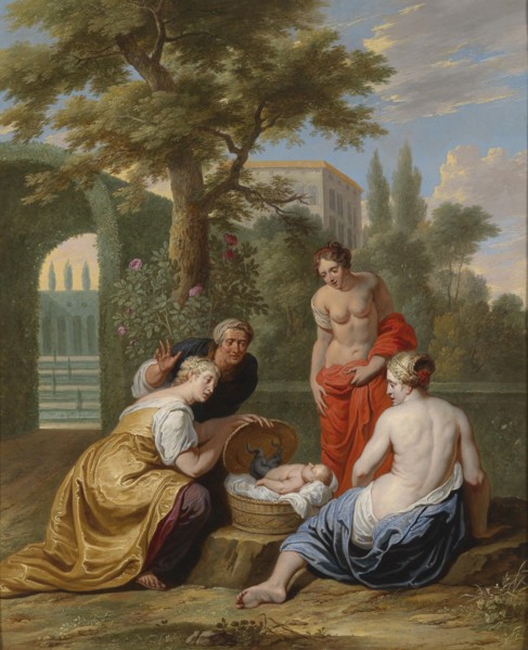 Erichthonius Discovered by the Daughters of Cecrops, c 1650. Creator: Herp, Willem van, the Elder (c. 1614-1677).