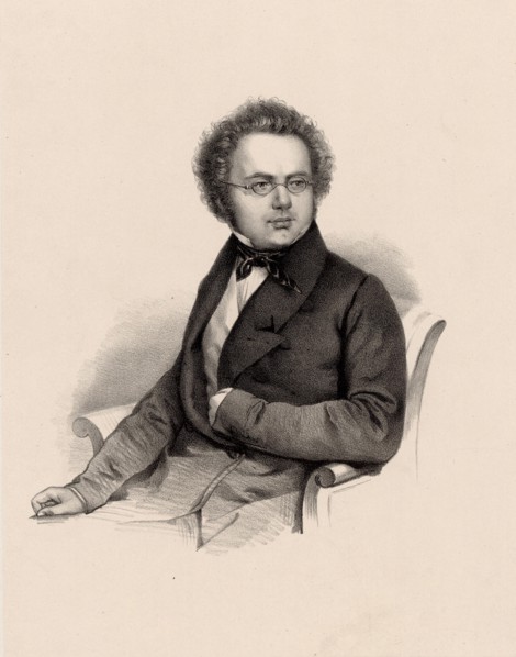 Portrait of Franz Schubert (1797-1828), c 1840. Creator: Hoffmann, Rudolf (1820-1882).