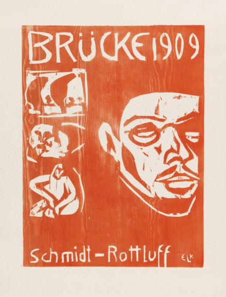 Portrait of Karl Schmidt-Rottluff. Cover of the IV. Annual Portfolio of the Artist Group Brücke,1909 Creator: Kirchner, Ernst Ludwig (1880-1938).