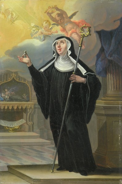 Saint Walburga, 1730. Creator: Kurtz, Jozef (1692-1737).