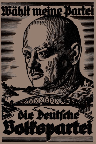 Vote for my party. Election poster of the German People's Party for the Reichstag election, 1930. Creator: Lehmann-Steglitz, Martin (1884-1949).