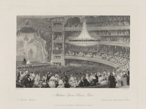 Italian Opera House, Paris. Creator: Mottram, Charles (1807-1876).