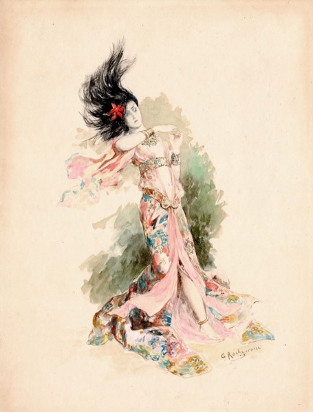 Alilat. Illustration for "Le Poison des Pierreries" by Camille Mauclair, c 1903. Creator: Rochegrosse, Georges Antoine (1859-1938).