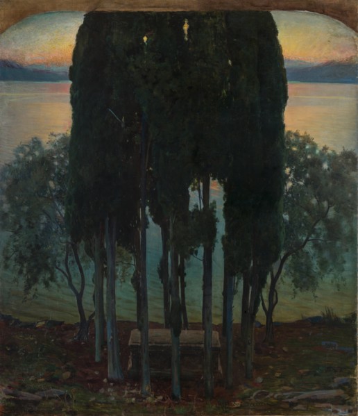 Peace. Tomb among the Cypresses, 1910s. Creator: Savini, Alfredo (1868-1924).