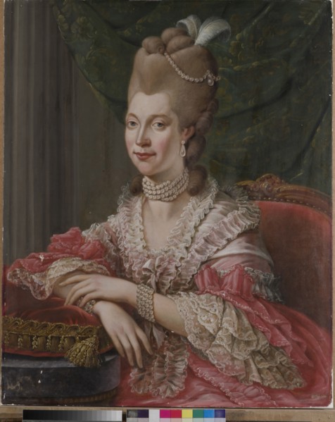 Portrait of Princess Charlotte of Mecklenburg-Strelitz (1744-1818), Queen..., Between 1772 and 1785. Creator: Schweickhardt, Heinrich Wilhelm (1747-1797).