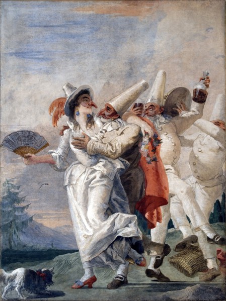 Pulcinella innamorato (Pulcinella in Love) , 1791. Creator: Tiepolo, Giandomenico (1727-1804).