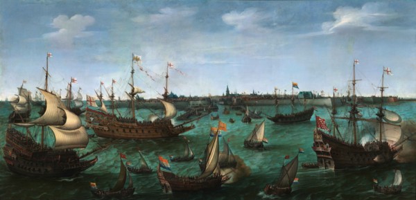 The arrival of Frederik V of the Palatine and Elizabeth Stuart in Flushing on 29 April 1613, 1623. Creator: Vroom, Hendrick Cornelisz. (1562/3-1640).