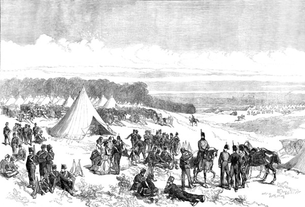 Encampment of the Portsmouth Garrison, 1871. Creator: Unknown.