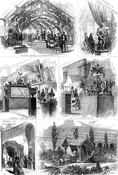 Sketches in the International Exhibition, 1871. Creator: Unknown.