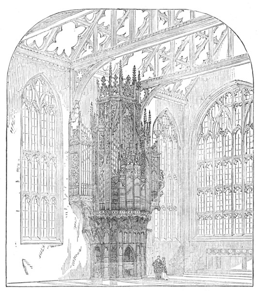 New organ for St. Mary's Church, Nottingham, 1871. Creator: Unknown.