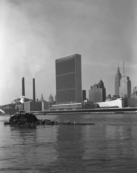 United Nations Building from Welfare Island III, 1952. Creator: Gottscho-Schleisner, Inc.