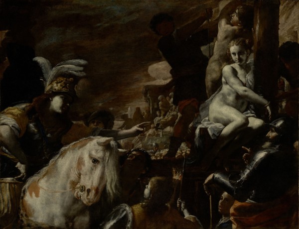 Clorinda Rescuing Sofronia and Olindo, about 1660. Creator: Mattia Preti.
