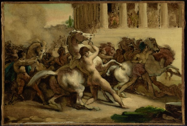 The Race of the Riderless Horses, 1817. Creator: Theodore Gericault.