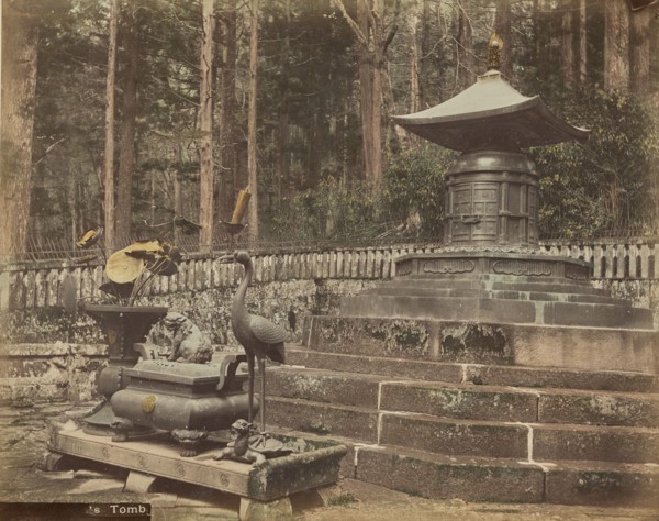 Tomb of Tokugawa Ieyasu, Nikko, about 1875-1890s. Creators: Adolfo Farsari, Tamamura Kozaburo.