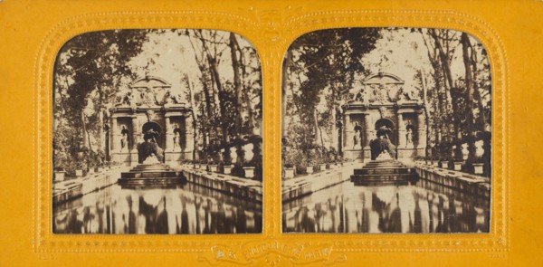 Fontaine de Medicis, Paris, 1860s. Creator: Adolphe Block.