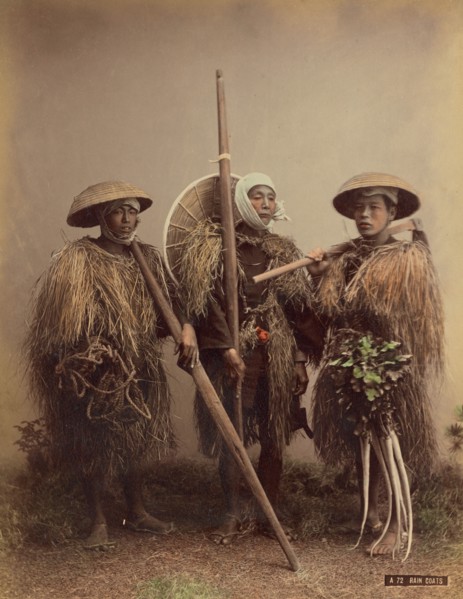 Straw Rain Coats, 1870s-1890s. Creator: Kusakabe Kimbei.