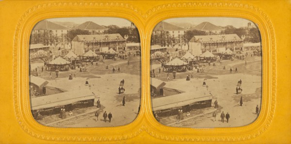Vue Instantanee de Paris. Foire au pain d'epices. Place du Trone, 1860s. Creator: E Lamy.