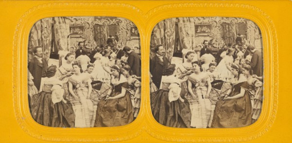 Genre parlor scene, 1860s. Creator: E Lamy.