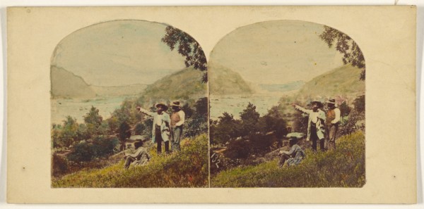 View on the Potomac - Harper's Ferry in the Distance., about 1860-1862. Creator: Edward Anthony.
