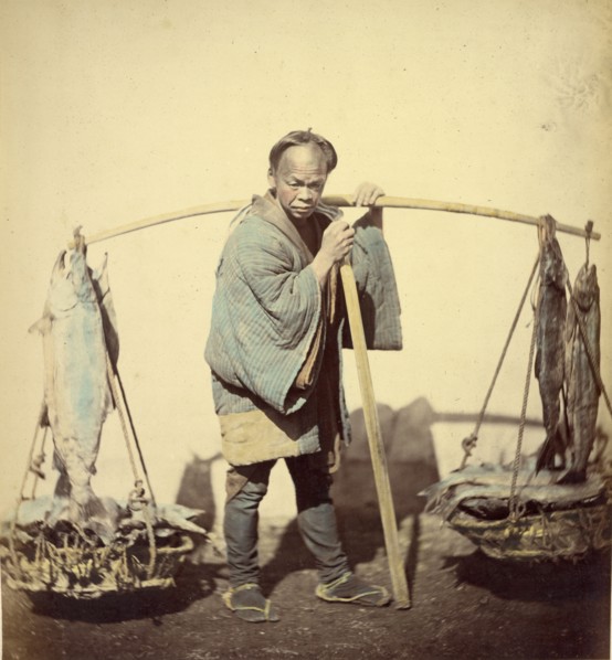 Fishmonger, 1866-1867. Creator: Felice Beato.