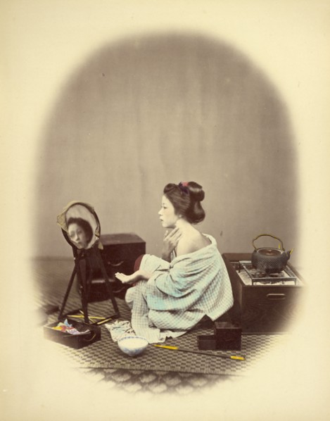 Woman Using Cosmetics, 1866-1867. Creator: Felice Beato.