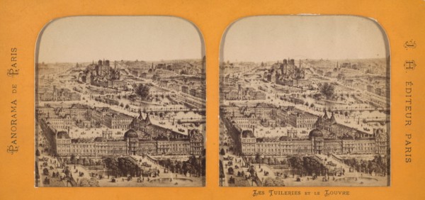 Panorama de Paris. Les Tuileries et Le Louvre., 1860s. Creator: J. H..