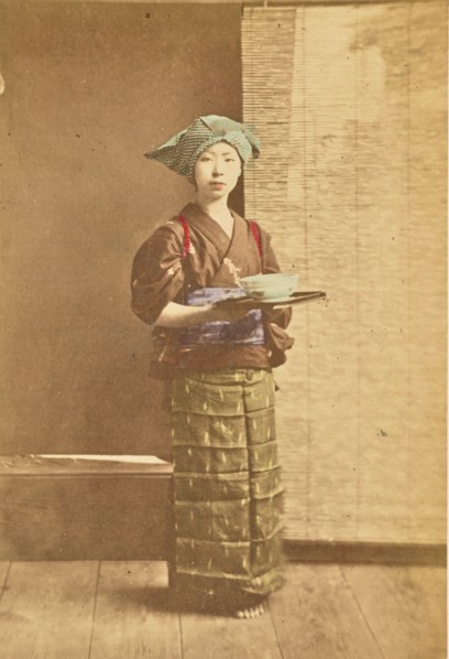 Mousmée in Country Teahouse, 1897. Creator: Ogawa Kazumasa.
