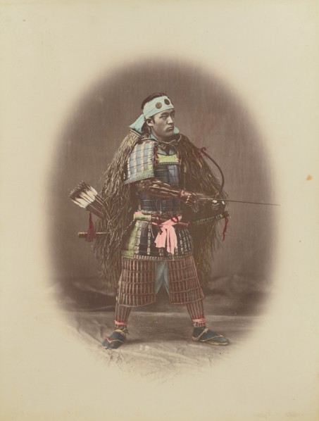 Samurai in Armour, 1870s-1890s. Creator: Kusakabe Kimbei.