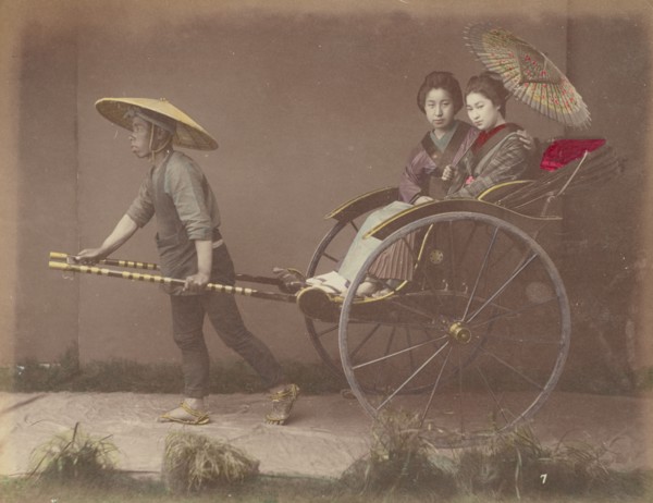 Jinrikishia, 1870s-1890s. Creator: Kusakabe Kimbei.