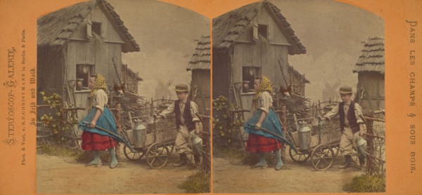 Le depart pour la ville. Aufbruch zur Stadt., about 1865. Creator: S.P. Christmann.