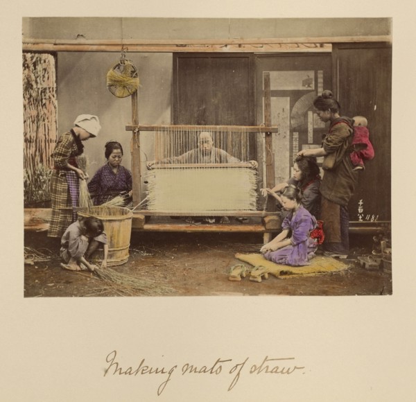 Making Mats of Straw, about 1873-1883. Creator: Shinichi Suzuki I.